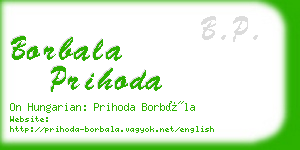 borbala prihoda business card